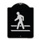 Signmission Designer Series-Pedestrian Crossing, Black & Silver Heavy-Gauge Aluminum, 24" x 18", BS-1824-9796 A-DES-BS-1824-9796 - alternate 1